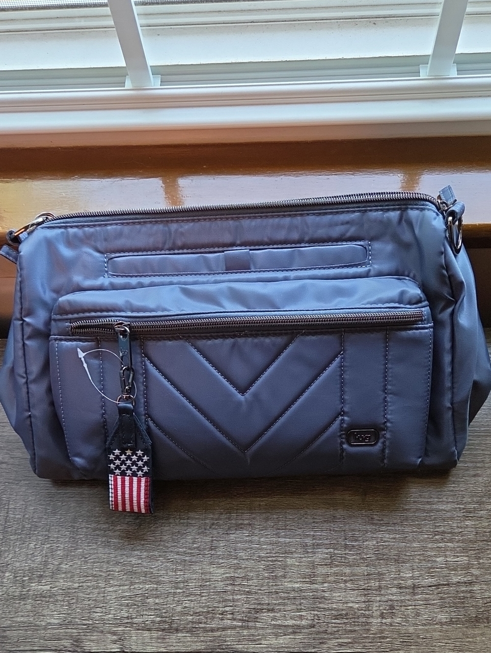 Lug Crossbody Bag in Slate Blue